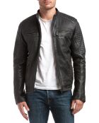 Veste en Cuir Neil noire