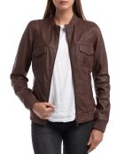 Veste en Cuir Oliv marron