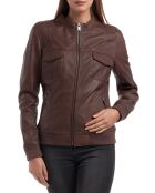 Veste en Cuir Oliv marron