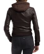 Veste en Cuir Roxane marron