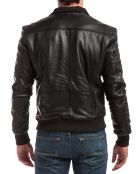 Veste en Cuir Simon noire