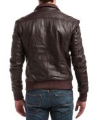 Veste en Cuir Simon marron