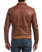 Veste en Cuir Simon cognac