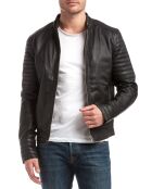Blouson en Cuir Tristan noir