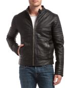 Blouson en Cuir Tristan noir
