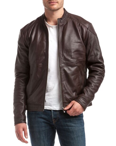 Veste en Cuir Zuzarte marron