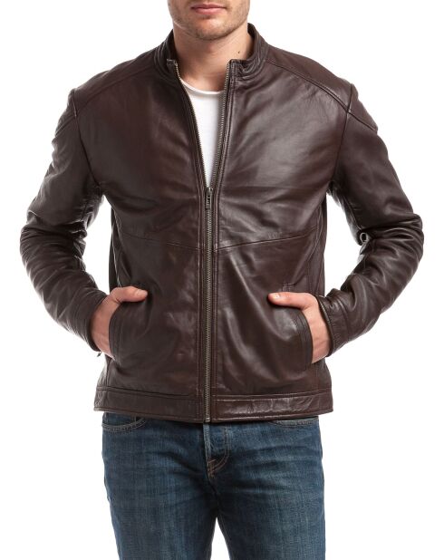 Veste en Cuir Zuzarte marron