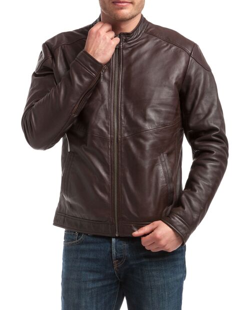 Veste en Cuir Zuzarte marron
