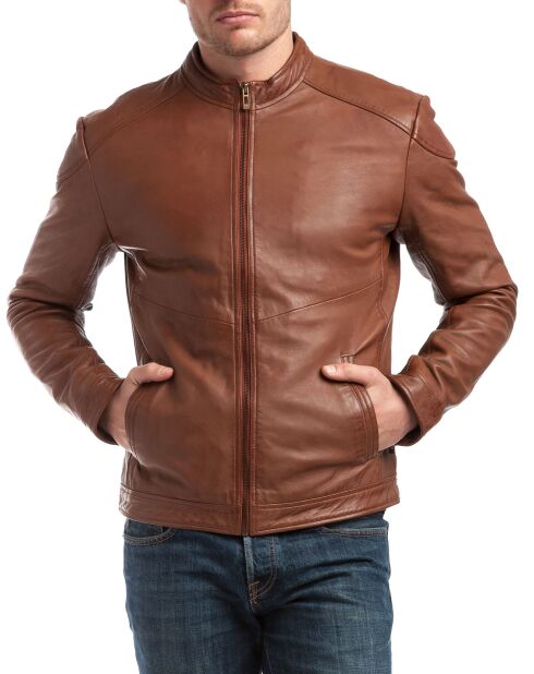 Veste en Cuir Zuzarte cognac