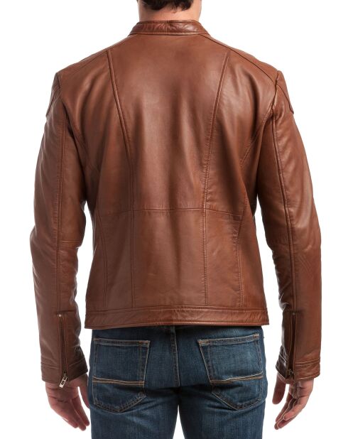 Veste en Cuir Zuzarte cognac