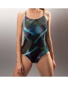 Maillot de bain 1 Pièce Bilbao imprimé noir/bleu/gris