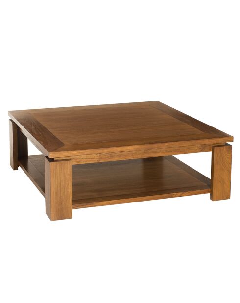 Table basse avec sous plateau miel - D.90xH.32 cm