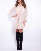 Veste longue unie beige