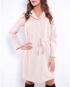 Veste longue unie beige