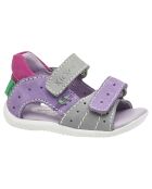 Sandales en Velours de Cuir Boping gris/violet/fuchsia