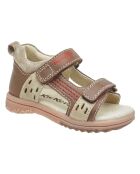 Sandales en Cuir Plazabi marron fonce/beige