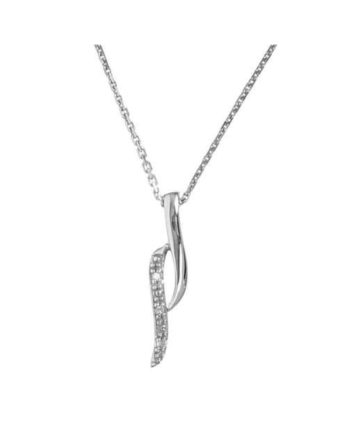 Pendentif  Life Diamants 0.02 ct or blanc