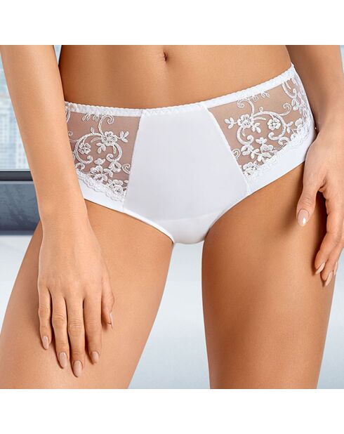 Culotte Taille Haute Celeste blanc