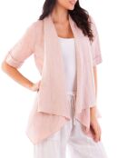 Gilet 100% Lin Laurence rose