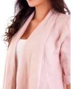Gilet 100% Lin Laurence rose