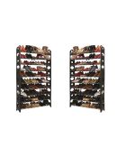 Étagère à chaussures modulable 50 paires gris/noir - 154x105x20 cm