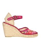 Espadrilles compensées Katy mauve Talon 9cm