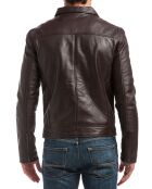 Veste en Cuir Carlo marron