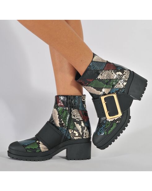 Boots en Cuir Buckle multicolores