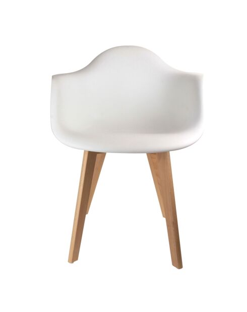 2 Fauteuils Scandinave blancs - 62.8x59.8x85.3 cm