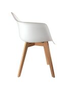 2 Fauteuils Scandinave blancs - 62.8x59.8x85.3 cm