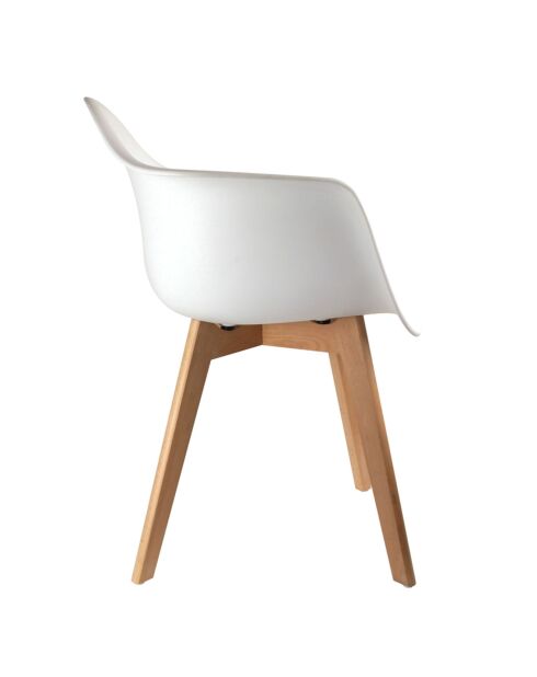 2 Fauteuils Scandinave blancs - 62.8x59.8x85.3 cm