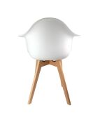 2 Fauteuils Scandinave blancs - 62.8x59.8x85.3 cm