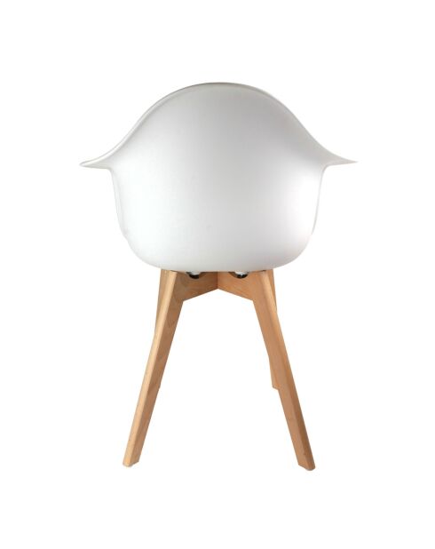 2 Fauteuils Scandinave blancs - 62.8x59.8x85.3 cm