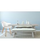 2 Fauteuils Scandinave blancs - 62.8x59.8x85.3 cm