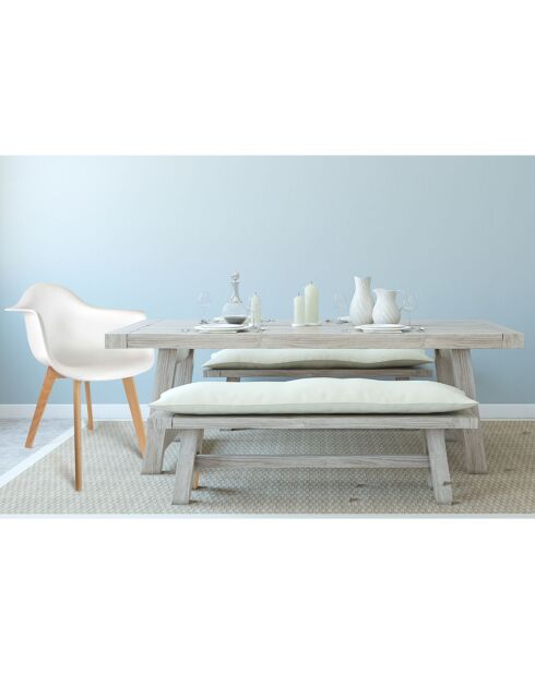 2 Fauteuils Scandinave blancs - 62.8x59.8x85.3 cm