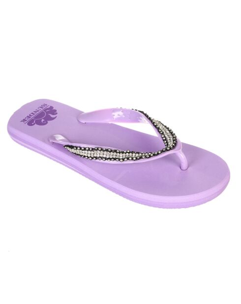 Lila sandalen met strass