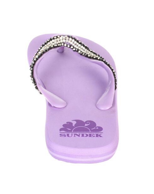 Lila sandalen met strass