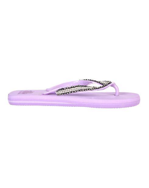 Lila sandalen met strass