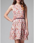 Robe imprimée sans manches multicolore