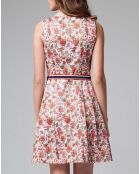 Robe imprimée sans manches multicolore