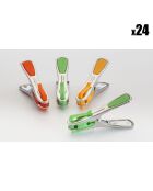 96 Pinces à linge multicolores