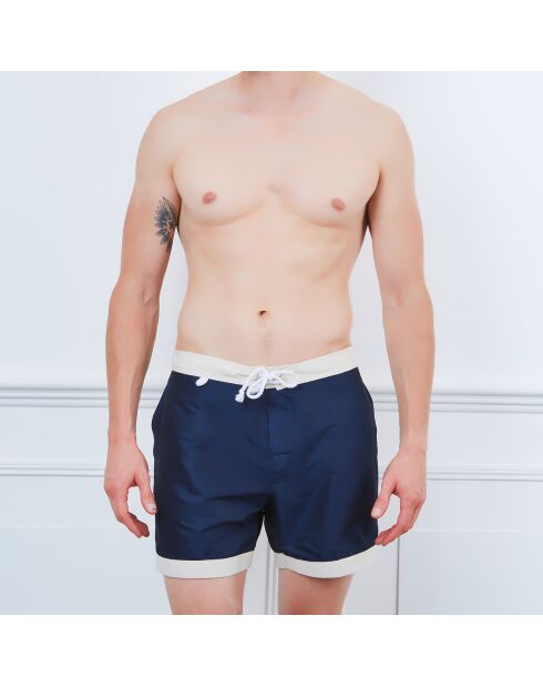 Boardshort classic marine/crème