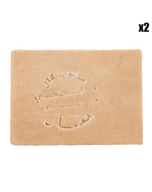 2 premium Aleppo-zepen met regenererende biologische roze klei - 2x125 g