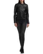 Veste en Cuir Alison noire