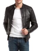 Assad schwarze Lederjacke