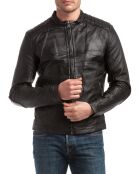 Assad schwarze Lederjacke