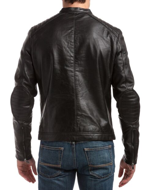 Assad schwarze Lederjacke