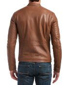 Blouson en Cuir Ben cognac