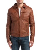 Veste en Cuir Carlo cognac