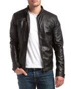 Zwarte leren jas van Clifford